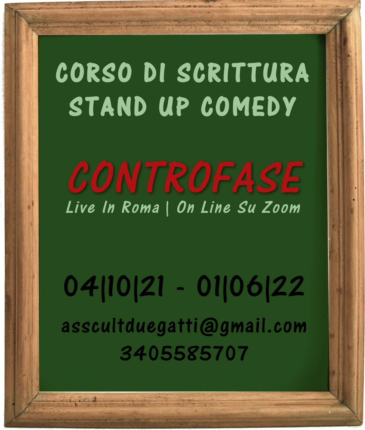 Corso Di Scrittura e stand up comedy on line